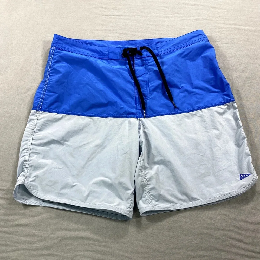 Vans X Pilgrim Shorts Mens 33 Blue Board‎ Shorts Swim Trunks 8